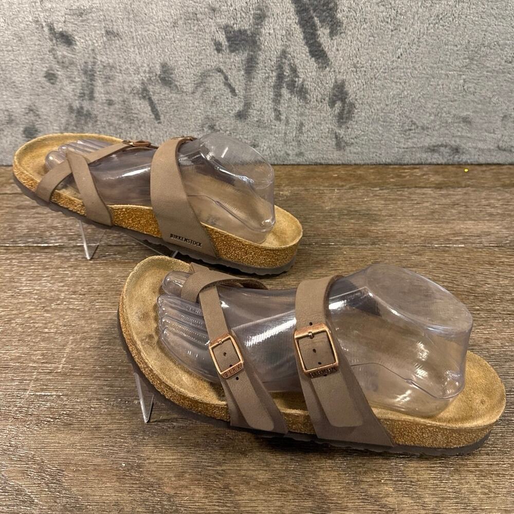 Birkenstock Mayari Birko-Flor Toe Loop Women Sandals Mocha SZ EU 41R/US 10-10.5 - Picture 3 of 9